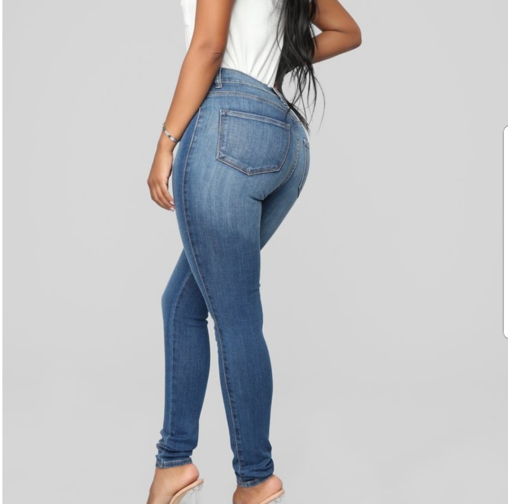 High waist skinny jeans